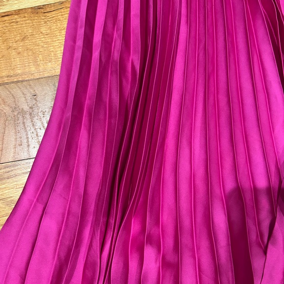 Zara Fuchsia Pink Pleated Maxi Skirt - Picture 2 of 6